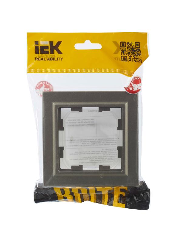 BRITE Рамка 1-ая IP44 РУ-1-БрШ-44 шампань | BR-M12-44-K37 | IEK — миниатюра 7