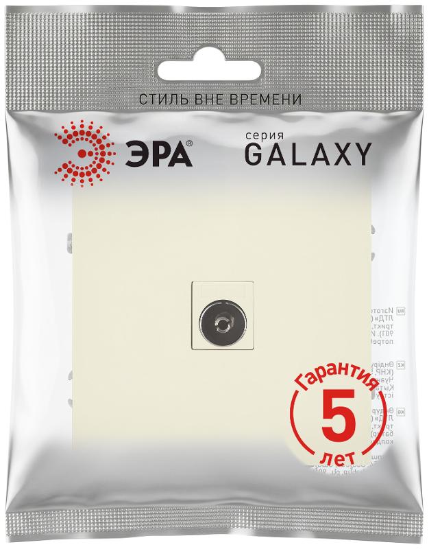 Розетка Galaxy 15-3101-02 TV одиночная IP20 слоновая кость | Б0070717 | ЭРА — миниатюра 2