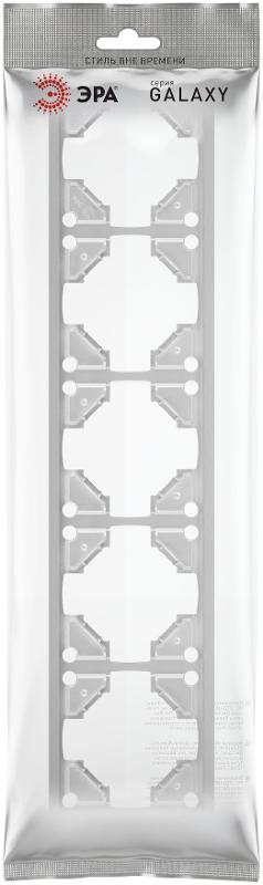 Рамка для розеток и выключателей Galaxy 15-5005-03 на 5 постов алюминий | Б0070876 | ЭРА — миниатюра 3