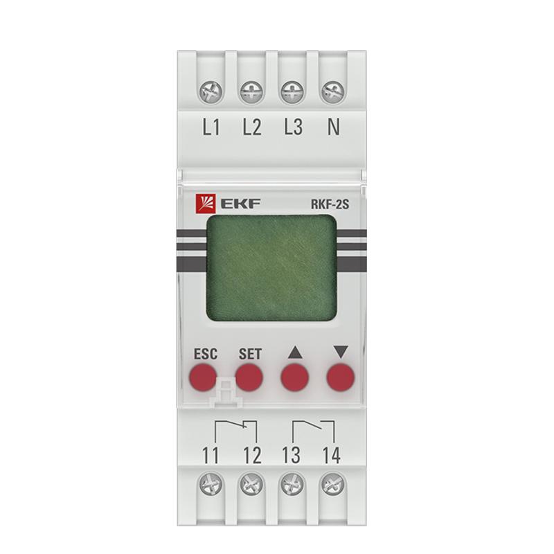 Реле контроля фаз с LCD дисплеем (с нейтралью) RKF-2S EKF PROxima | rkf-2s | EKF — миниатюра 2