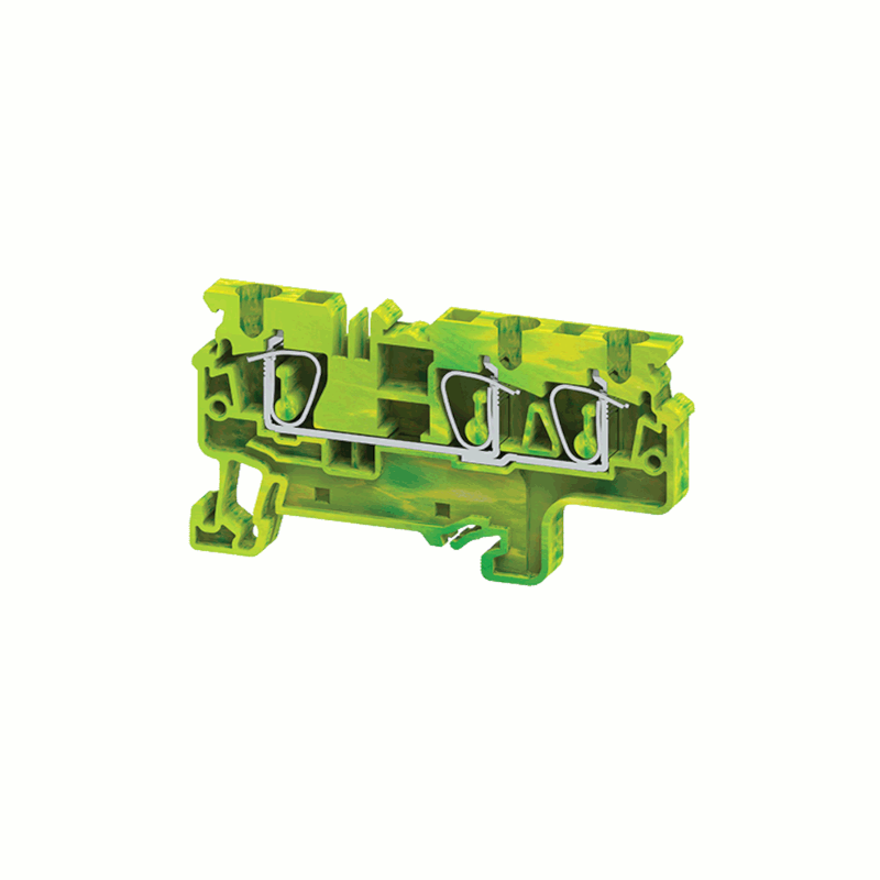Клемма заземляющая пружинная OptiClip CXG-2,5-TRIPLET-PE-I-(0,2-2,5)-PEN | 331828 | КЭАЗ — КЭАЗ (Курский электроаппаратный завод)