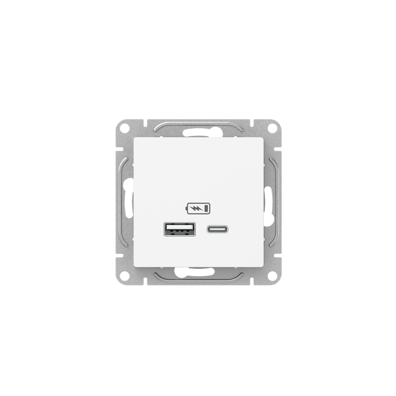 Механизм розетки USB-A+С, белый Эпика EKF | UP1-SOW-USBA+USBC | EKF — EKF