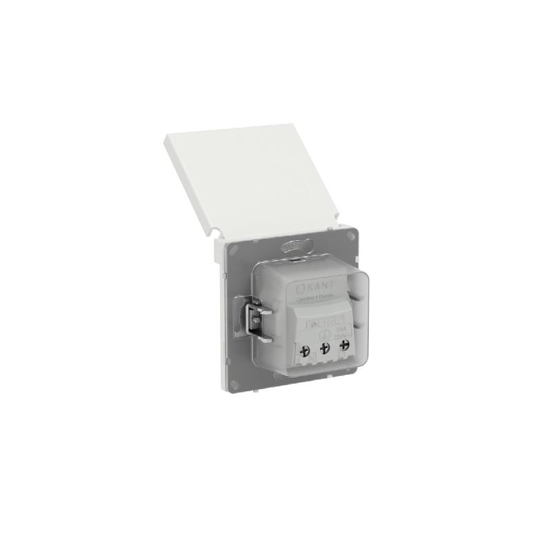 Розетка силовая, 2P+E, с з/ш, с крышкой, IP44, KANT, белый песок | 7010013 | DKC — миниатюра 8
