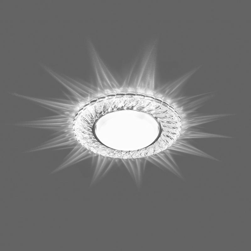 Светильник потолочный встраиваемый под лампу GX53 CD4021 20LED*2835 SMD 4000K, 15W GX53, без лампы, прозрачный, хром | 29474 | FERON — миниатюра 3
