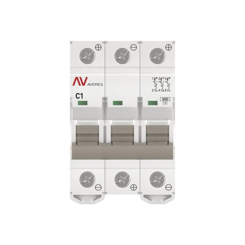 Выключатель автоматический AV-10 DC 3P 1A (C) 10kA  AVERES |mcb10-DC-3-01C-av| EKF — миниатюра 12