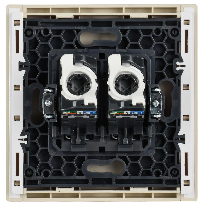 FORTE&PIANO Розетка комп. 2-ая RJ45 кат.5E FP433 ваниль | FP-K20-1-K10 | IEK — миниатюра 3