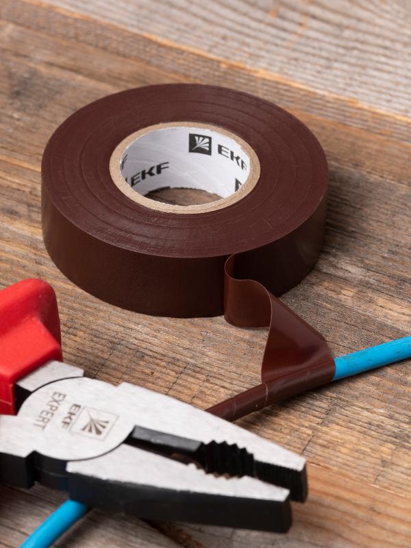 Изолента ПВХ коричневая 19мм 20м серии SafeFlex | plc-iz-sf-br | EKF — миниатюра 7