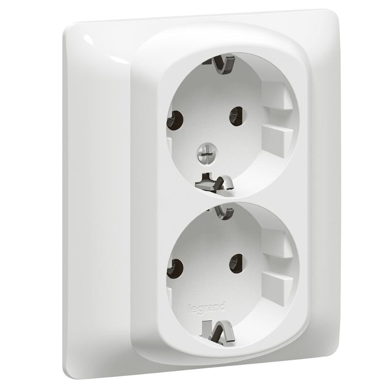 Galea Life Белый Розетка 2х2К+Знем.с.шт | 771031 | Legrand — Legrand