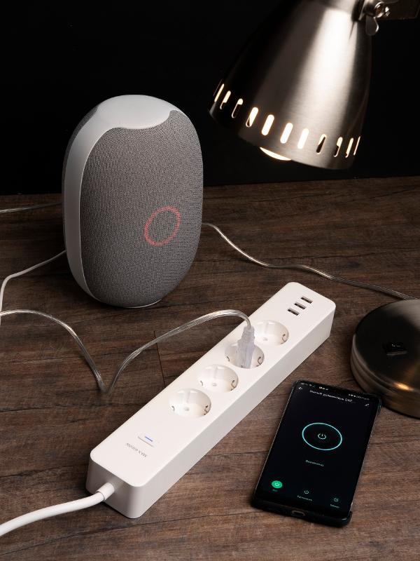 Удлинитель Умный с управлением по Wi-Fi 4 гнезда + 3хUSB с выкл. бел. HomeConnect | RCE-1-WF | EKF — миниатюра 6