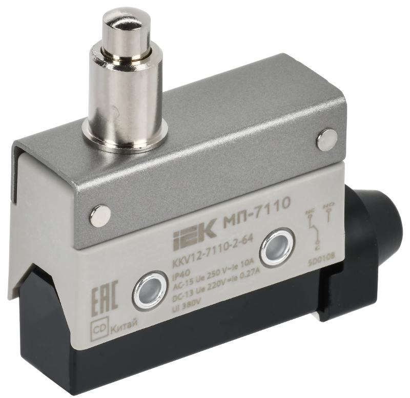 Микровыключатель концевой МП-7110 удлин. толкатель IP40 | KKV12-7110-2-64 | IEK — IEK (ИЭК)