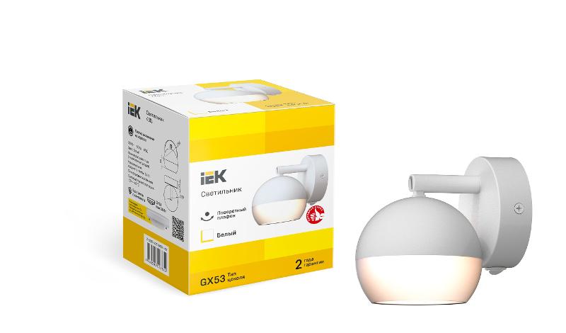 Светильник 4013 настенный GX53 белый | LT-UBB0-4013-GX53-1-K01 | IEK — миниатюра 3
