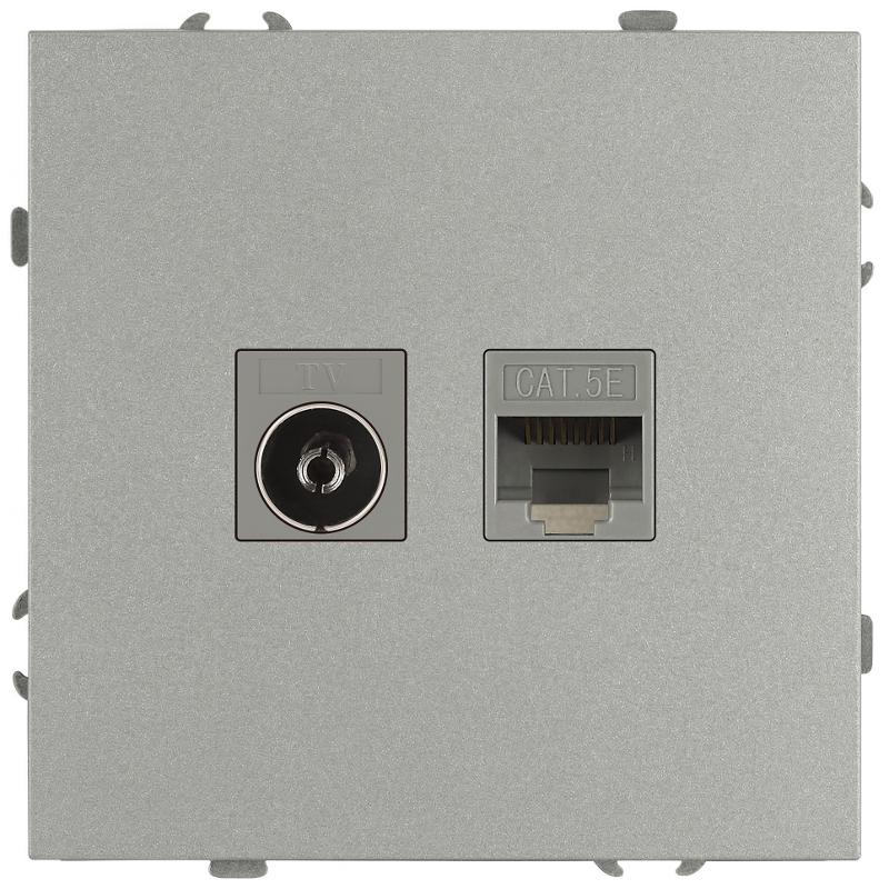 Розетка Galaxy 15-3110-03 комбинированная RJ45+TV IP20 алюминий | Б0070780 | ЭРА — ЭРА (Энергия света)