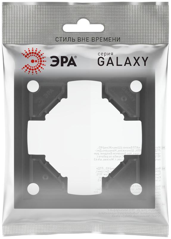 Рамка для розеток и выключателей Galaxy 15-5001-05 на 1 пост антрацит | Б0070838 | ЭРА — миниатюра 3