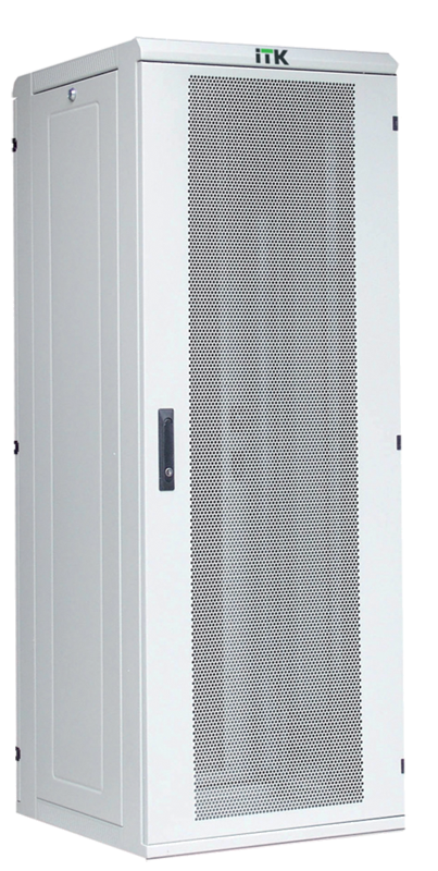 Шкаф сетевой 19" 42U 600х1000, стек.пер.дверь сер.(место1из3) | LN35-42U61-G-1 | ITK — ITK