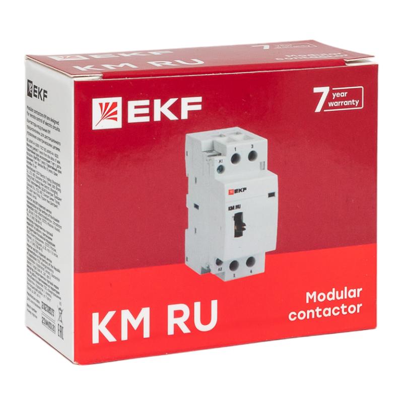Контактор модульный КМ РУ 63А 1NO+1NC (2 мод.) EKF PROxima | km-2m-63-11 | EKF — миниатюра 15