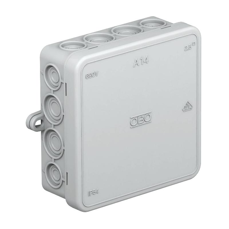 Коробка распределительная A14, 100x100x40 мм, степень защиты IP55 (A 14) | 2000378 | OBO Bettermann — OBO Bettermann