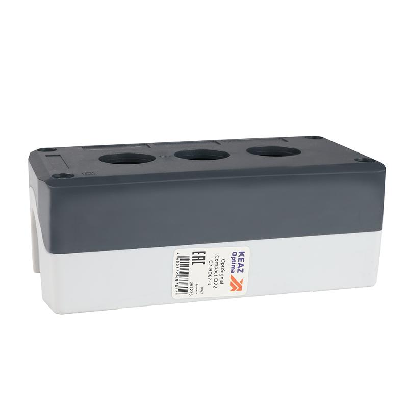 Корпус кнопочного поста OptiSignal Compact D22 C7-BD67-3 3 отв. IP67 XALD03 | 362235 | КЭАЗ — КЭАЗ (Курский электроаппаратный завод)