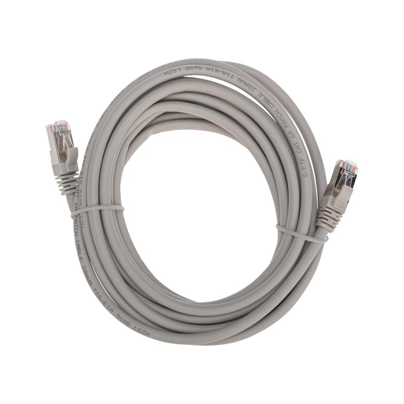 Патч-корд S/FTP CAT 6A (10G), RJ45-RJ45, 28AWG, LSZH, серый, 5м REXANT | 02-0390-5 | REXANT — REXANT