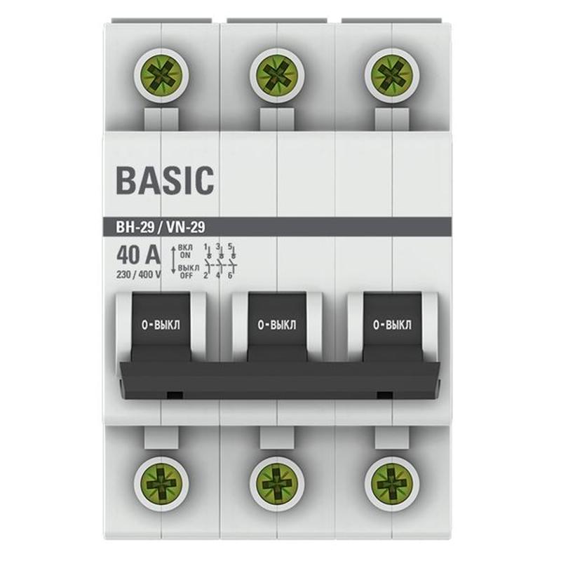 Выключатель нагрузки модульный ВН-29 3P 40А EKF Basic | SL29-3-40-bas | EKF — миниатюра 4