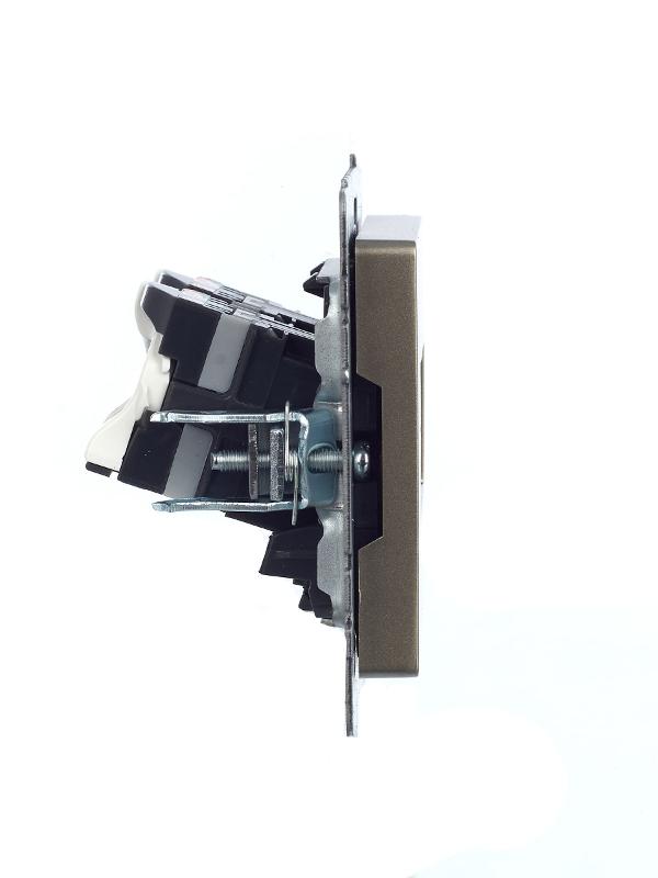 BRITE Розетка компьютерная 2-ая RJ45 кат.5E РК10-2-БрШ шампань | BR-K20-1-K37 | IEK — миниатюра 14