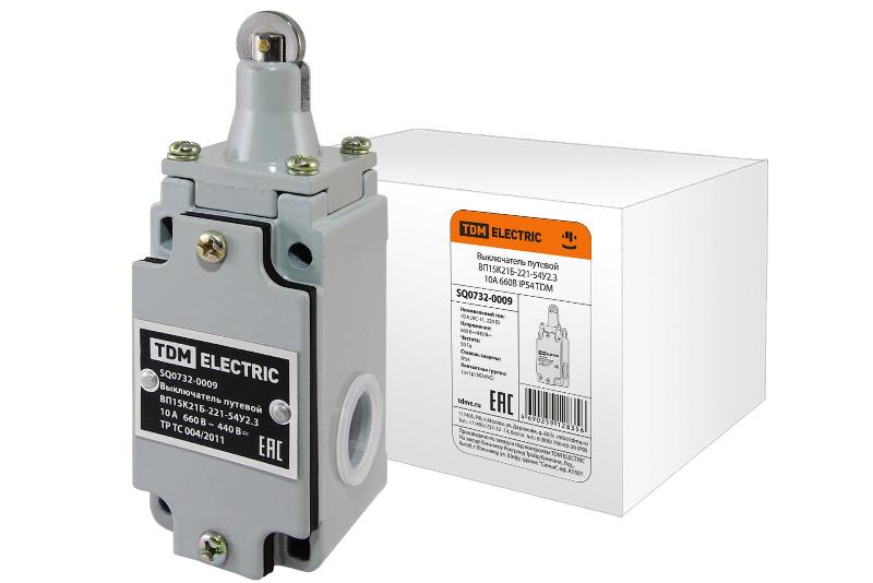 Выключатель путевой ВП15K21Б-221-54У2.3 10А 660В IP54  | SQ0732-0009 | TDM — TDM ELECTRIC