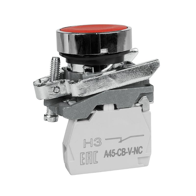 Кнопка OptiSignal D22 C4-P-401 красная металл 1НЗ XB4BA42 |332168| КЭАЗ — КЭАЗ (Курский электроаппаратный завод)