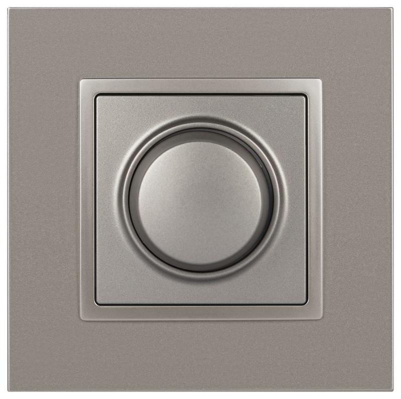 Светорегулятор Elegance 14-4101-16 поворотно-нажимной, 400ВА 230В, титан | Б0065784 | ЭРА — миниатюра 4