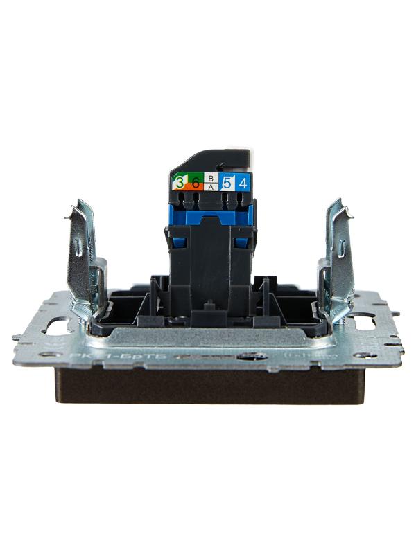 BRITE Розетка компьютерная RJ45 кат.6 РК11-БрТБ темная бронза | BR-K10-2-K45 | IEK — миниатюра 5