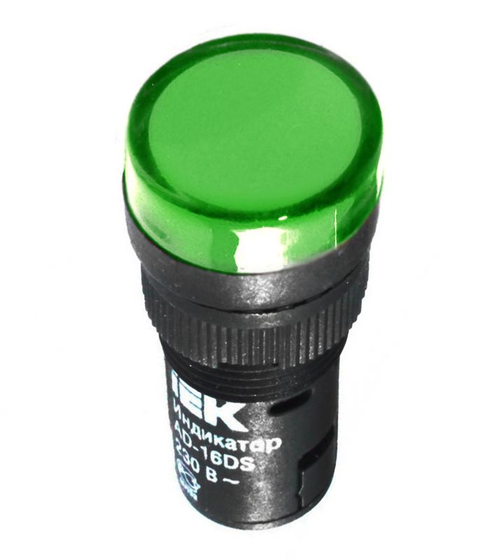 Лампа AD16DS(LED)матрица d16мм зеленый 24В AC/DC   | BLS10-ADDS-024-K06-16 | IEK — миниатюра 3