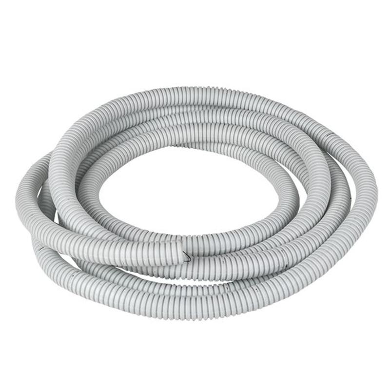 Труба гофр.ПВХ Plast с зондом d25мм (50м) белая EKF | tg-z-25-50-white | EKF — EKF