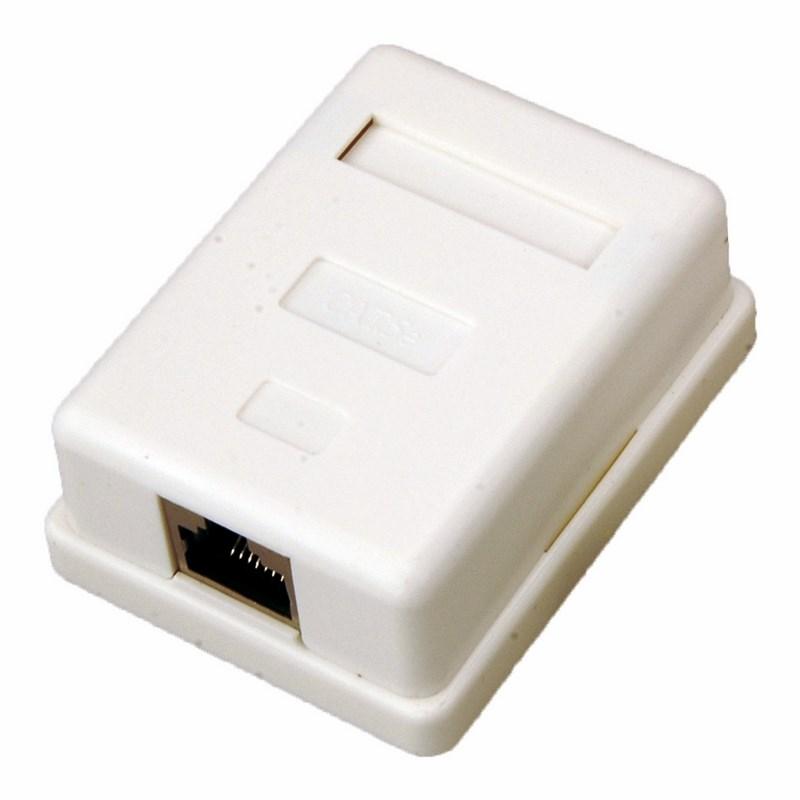 Розетка компьютерная 1-порт RJ-45(8P8C), категория 5е, экранированная, внешняя | 03-0122 | REXANT — REXANT