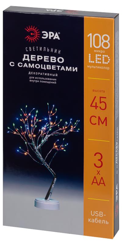 Светодиодная новогодняя фигура Дерево c самоцветами ЕGNID - 36MC 36 microLED, 3АА, IP20 | Б0056009 | ЭРА — миниатюра 3