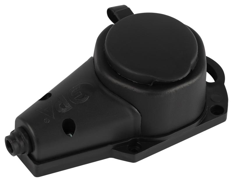 Колодка  KX-1e-B-IP44 каучуковая с заземлением 1 розетка 16A IP44 черная | Б0068402 | ЭРА — ЭРА (Энергия света)
