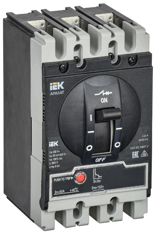 ARMAT Авт. выкл. лит. корпус 3P S 35кА 50А э/м рег. IEK | AR-MCCB-3S-035-0050A-MTUC | IEK — IEK (ИЭК)