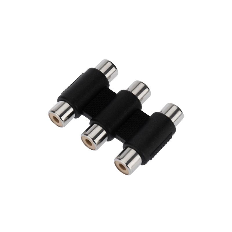 Переходник 3 гнезда RCA - 3 гнезда RCA, тринокль | 14-0434 | REXANT — REXANT