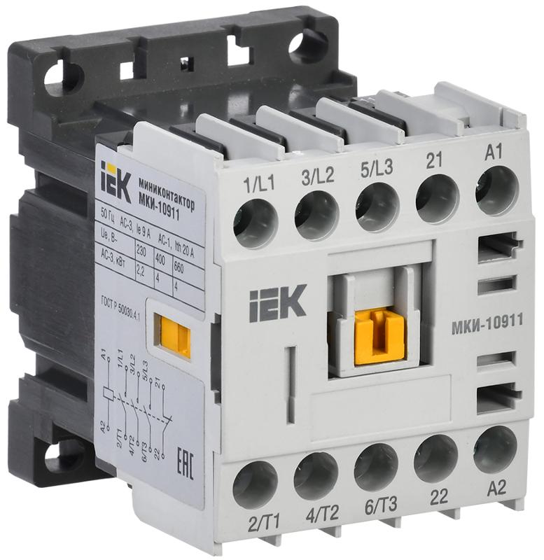 Миниконтактор МКИ-10911 9А 110В/АС3 1Н3  | KMM11-009-110-01 | IEK — IEK (ИЭК)