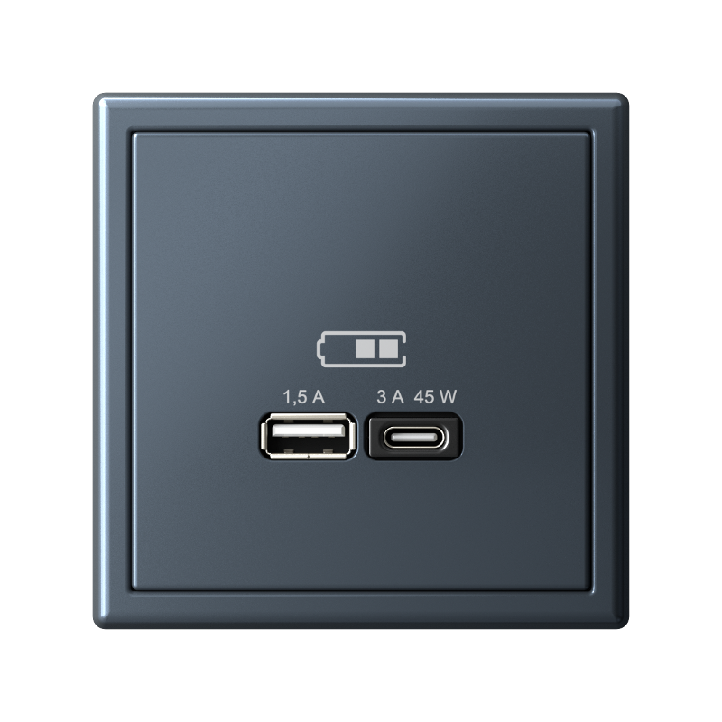 ArtGallery Грифель Розетка USB A + тип-C 45Вт высокоскор.заряд. QC, PD, механизм | GAL000729 | SE — миниатюра 5