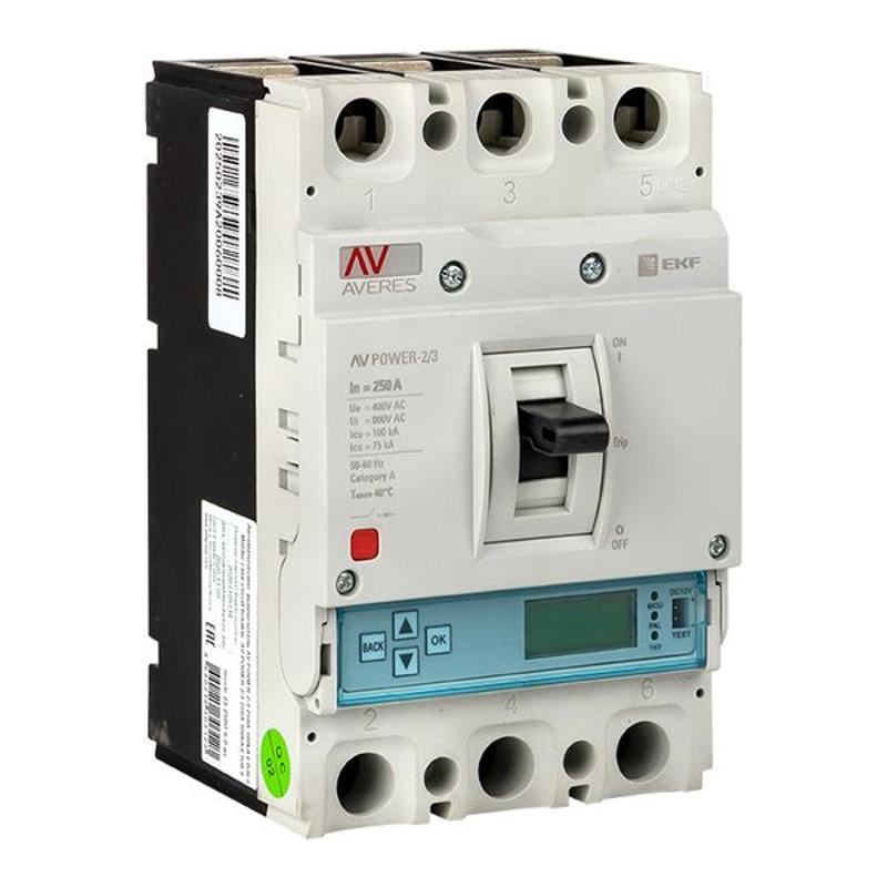 Выключатель автоматический AV POWER-2/3 250А 100kA ETU6.0 AVERES | mccb-23-250H-6.0-av | EKF — миниатюра 1