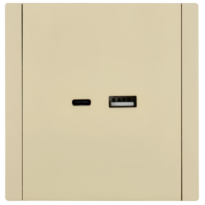 FORTE&PIANO Розетка USB A+C 3,1А FP450 ваниль | FP-U22-D31-K10 | IEK — миниатюра 2