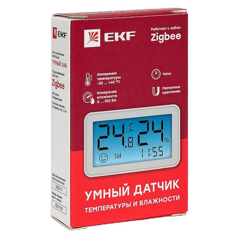 Умный датчик температуры и влажности с экраном Zigbee EKF Connect | is-th-zb | EKF — миниатюра 24