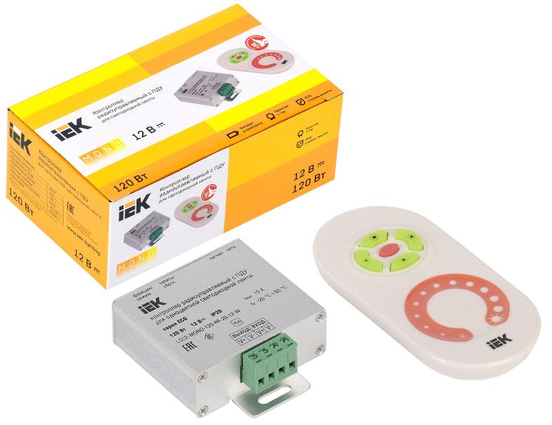 Контроллер с ПДУ радио MONO 1 канал 12В 10А 120Вт белый | LSC1-MONO-120-RF-20-12-W | IEK — миниатюра 2