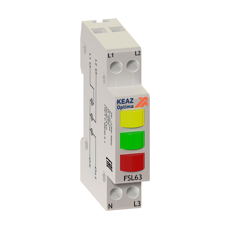 Индикатор фаз световой OptiDin FSL63-230A-УХЛ3 | 138626 | КЭАЗ — КЭАЗ (Курский электроаппаратный завод)