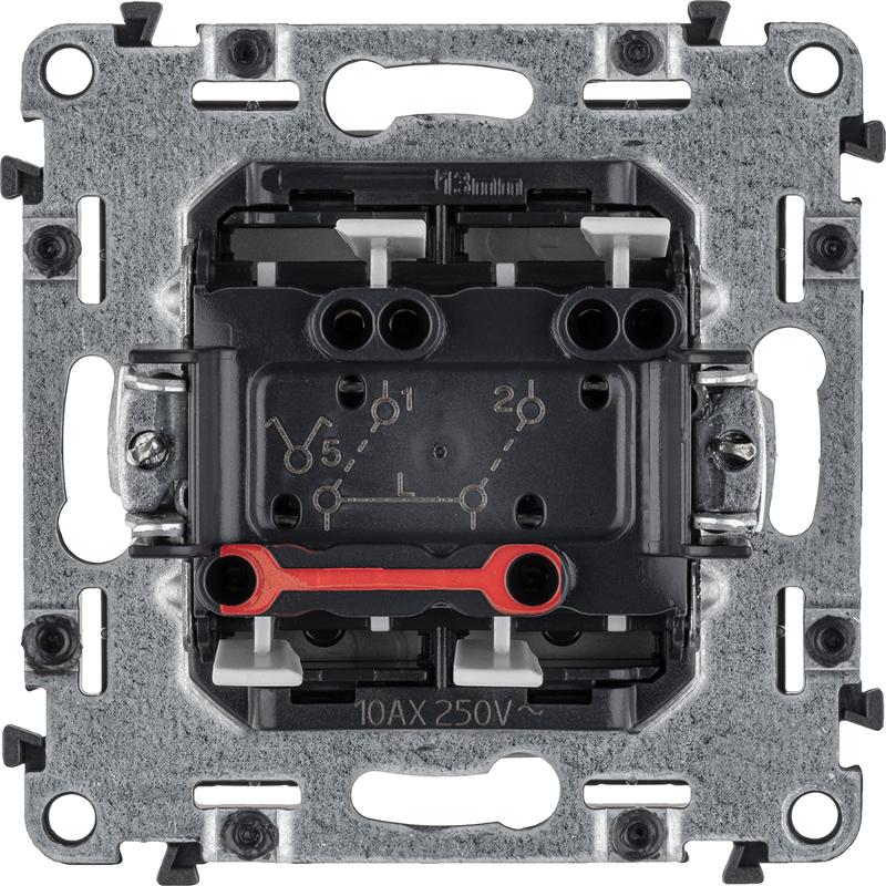 Valena LIFE DIY Алюминий Выключатель 2-клавишный 10А 250В — миниатюра 2