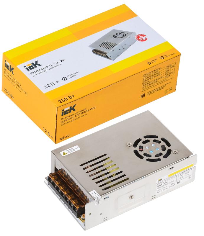 Драйвер для светодиодных лент LED ИПСН-PRO 250Вт 12В IP20 блок-клеммы | LSP1-250-12-20-33-PRO | IEK — миниатюра 2