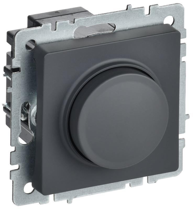 BRITE Светорегулятор поворотно-нажимной 600Вт СС10-1-0-БрГ графит  | BR-D20-0600-K53 | IEK — IEK (ИЭК)