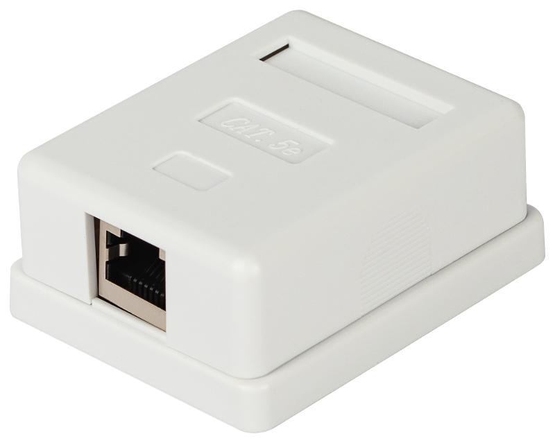 Компьютерная розетка ЭРА RJ-45 категория 5е экранированная 1-порт упаковка 40 шт.  | Б0056903 | ЭРА — миниатюра 3