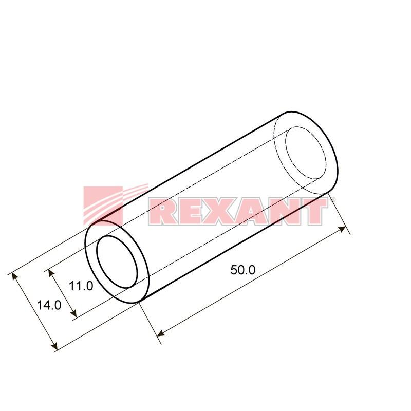 Гильза ГМЛ 50-11 (35 мм² - Ø 10 мм) ГОСТ 23469.3-79 (в упак. 5 шт.) | 07-5358 | REXANT — миниатюра 2