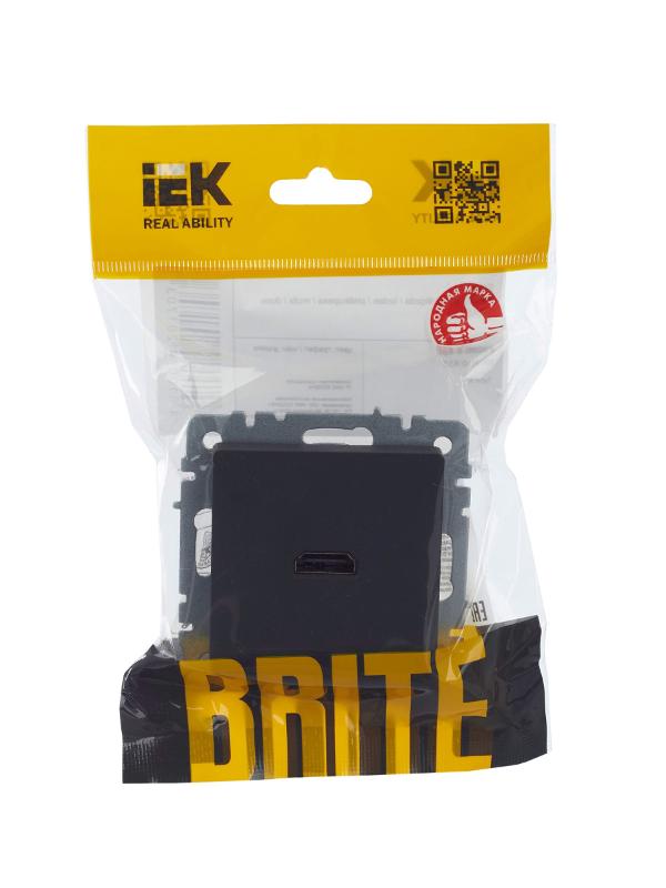 BRITE Розетка HDMI РHDMI-0-БрГ графит  | BR-H10-K53 | IEK — миниатюра 7