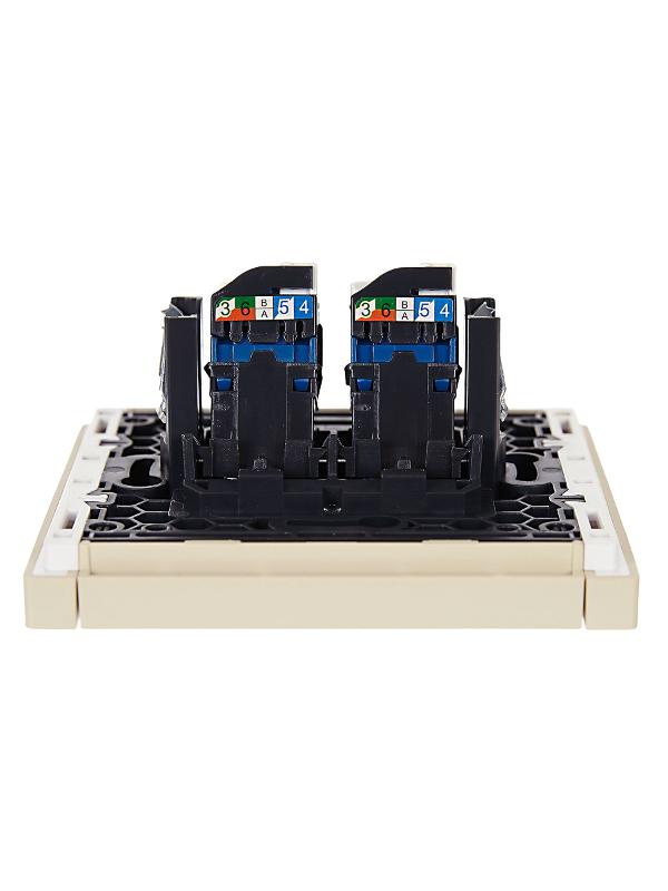 FORTE&PIANO Розетка комп. 2-ая RJ45 кат.6 FP434 ваниль | FP-K20-2-K10 | IEK — миниатюра 5