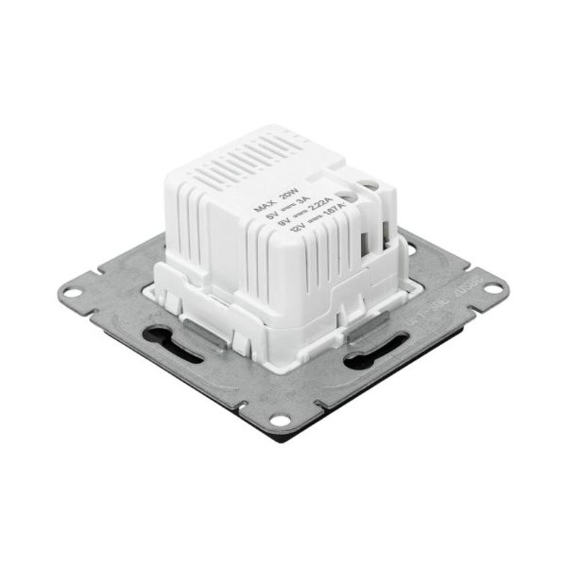 Механизм розетки USB-C - 2шт, чёрный Эпика EKF | UP1-SOB-2USBC | EKF — миниатюра 12